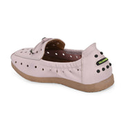 Women Premium Leather Slip On Flexible Loafer (W-Angel-50-Pink)