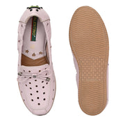 Women Premium Leather Slip On Flexible Loafer (W-Angel-50-Pink)