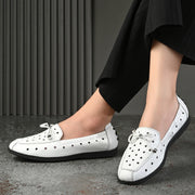 Women Premium Leather Slip On Flexible Loafer (W-Angel-50-White)