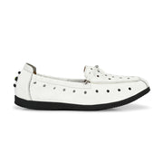 Women Premium Leather Slip On Flexible Loafer (W-Angel-50-White)