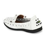 Women Premium Leather Slip On Flexible Loafer (W-Angel-50-White)