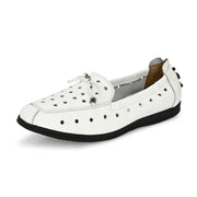 Women Premium Leather Slip On Flexible Loafer (W-Angel-50-White)