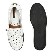 Women Premium Leather Slip On Flexible Loafer (W-Angel-50-White)