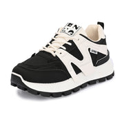 Women Chunky Lace-Up Sneakers (W-ATF-27-BLACK)