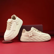 Women Chunky Lace-Up Sneakers (W-ATF-29-OFFWHITE-BEIGE)