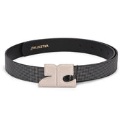 Valentino Women's Fashion Belt – Black with Silver Buckle (W-BT-HI-02-BLACK-SILVER)