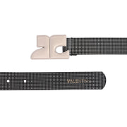 Valentino Women's Fashion Belt – Black with Silver Buckle (W-BT-HI-02-BLACK-SILVER)
