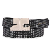 Valentino Women's Fashion Belt – Black with Silver Buckle (W-BT-HI-02-BLACK-SILVER)