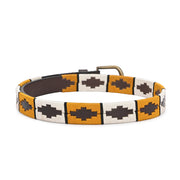West Port Women’s Pampa Embroidered Genuine Leather Signature Gaucho Polo Belt (W-BT-LE-01-BLACK-YELLOW-BEIGE)