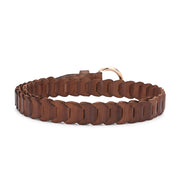 West Port Women’s Beige Braided Scalloped Leather Belt (W-BT-LE-03-DARK-BEIGE)