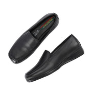 Women Premium Leather Slip On Formal Shoes (W-Comfina-10-Black)