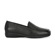 Women Premium Leather Slip On Formal Shoes (W-Comfina-10-Black)
