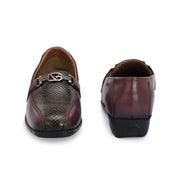 Women Premium Leather Slip On Loafers (W-Comfina-25-Bordo)