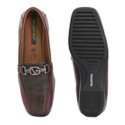 Women Premium Leather Slip On Loafers (W-Comfina-25-Bordo)