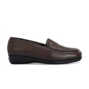 Women Premium Leather Slip On Loafers (W-Comfina-30-Brown)