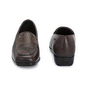 Women Premium Leather Slip On Loafers (W-Comfina-30-Brown)
