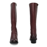 Women Premium Leather Zipper Boots (W-DreamGirl-97-Bordo)