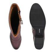 Women Premium Leather Zipper Boots (W-DreamGirl-97-Bordo)