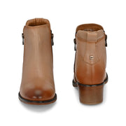 Women Premium Leather Zipper Boots (W-DreamGirl-85-Beige)