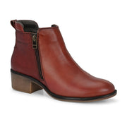 Women Premium Leather Zipper Boots (W-DreamGirl-85-Bordo)