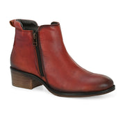 Women Premium Leather Zipper Boots (W-DreamGirl-85-OilyRed)