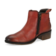 Women Premium Leather Zipper Boots (W-DreamGirl-85-OilyRed)