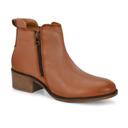 Women Premium Leather Zipper Boots (W-DreamGirl-85-Peach)