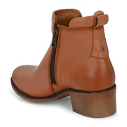 Women Premium Leather Zipper Boots (W-DreamGirl-85-Peach)