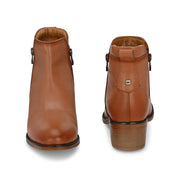 Women Premium Leather Zipper Boots (W-DreamGirl-85-Peach)