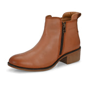 Women Premium Leather Zipper Boots (W-DreamGirl-85-Peach)