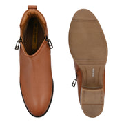 Women Premium Leather Zipper Boots (W-DreamGirl-85-Peach)