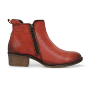 Women Premium Leather Zipper Boots (W-DreamGirl-85-Red)