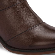 Women Premium Leather Ankle Boots with Side Zip (W-DreamGirl-88-Brown)