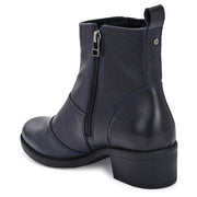 Women Premium Leather Ankle Boots with Side Zip (W-DreamGirl-88-Navy)