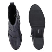 Women Premium Leather Ankle Boots with Side Zip (W-DreamGirl-88-Navy)