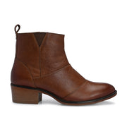 Women Premium Leather Ankle Boots with Side Zip (W-DreamGirl-88-Tan)