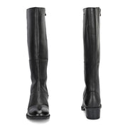 Women Premium Leather Zipper Boots (W-DreamGirl-97-Black)