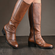 Women Premium Leather Zipper Boots (W-DreamGirl-97-Brushoff)
