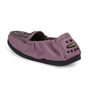 Women Premium Leather Flexible Slip On Loafer (W-Flexy-02-Lilac)