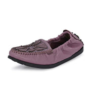Women Premium Leather Flexible Slip On Loafer (W-Flexy-02-Lilac)