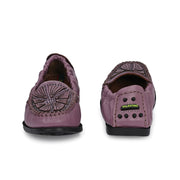 Women Premium Leather Flexible Slip On Loafer (W-Flexy-02-Lilac)