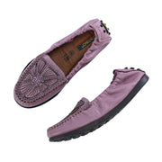 Women Premium Leather Flexible Slip On Loafer (W-Flexy-02-Lilac)