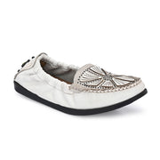 Women Premium Leather Flexible Slip On Loafer (W-Flexy-02-White)