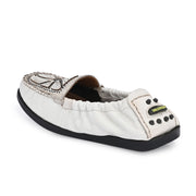 Women Premium Leather Flexible Slip On Loafer (W-Flexy-02-White)