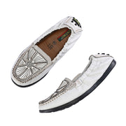 Women Premium Leather Flexible Slip On Loafer (W-Flexy-02-White)