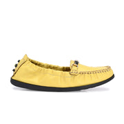 Women Premium Leather Yellow Formal Slip On Flexible Loafer (W-Flexy-08-Yellow)