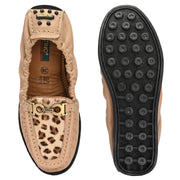 Women Premium Leather Beige Formal Slip On Loafer (W-Flexy-10-Beige)