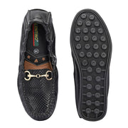 Women Premium Leather Black Formal Slip On Flexible Loafer (W-Flexy-12-Black)