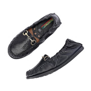 Women Premium Leather Black Formal Slip On Flexible Loafer (W-Flexy-12-Black)