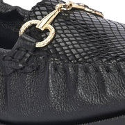 Women Premium Leather Black Formal Slip On Flexible Loafer (W-Flexy-12-Black)